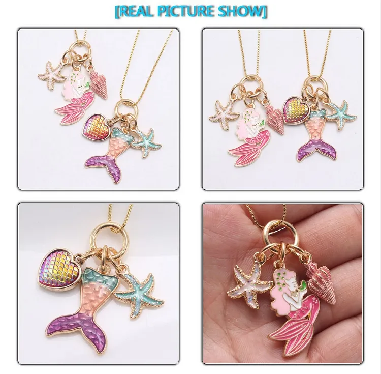 "Ocean Dream" – Mermaid Charm με Τριπλό Μενταγιόν - Image 2