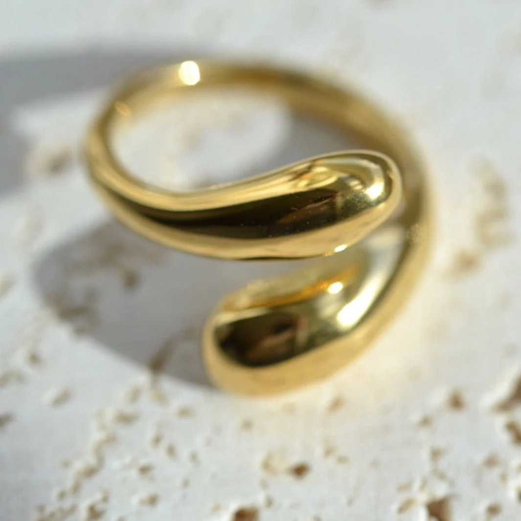 Ατσάλινο Ρυθμιζόμενο Δαχτυλίδι Φίδι Stainless Steel Open Size Snake Ring