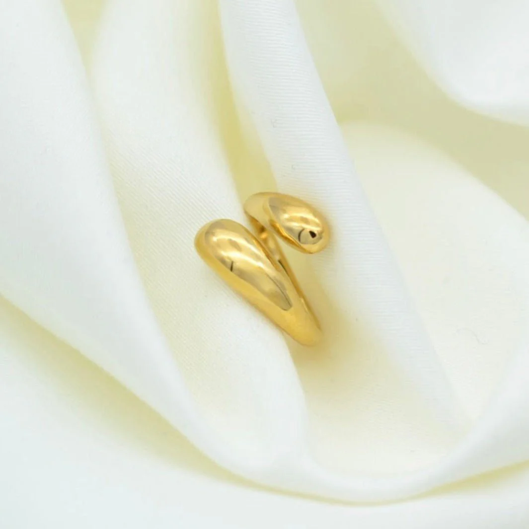 Ατσάλινο Ρυθμιζόμενο Δαχτυλίδι Φίδι Stainless Steel Open Size Snake Ring - Image 3