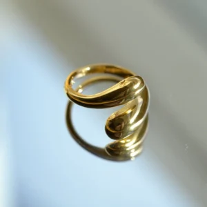 Ατσάλινο Ρυθμιζόμενο Δαχτυλίδι Φίδι Stainless Steel Open Size Snake Ring - Image 4