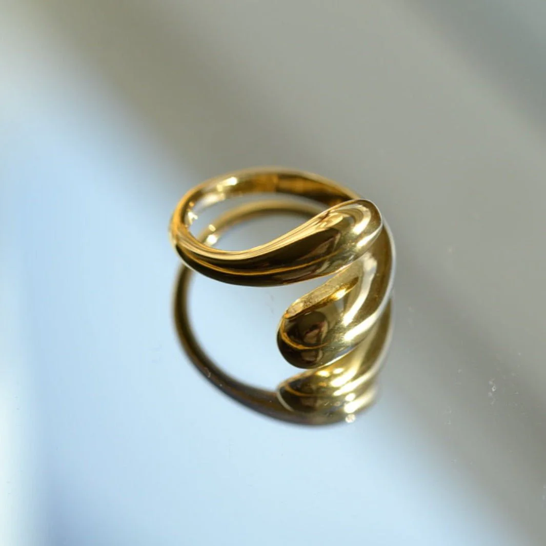 Ατσάλινο Ρυθμιζόμενο Δαχτυλίδι Φίδι Stainless Steel Open Size Snake Ring - Image 4