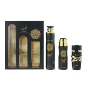 Lattafa Asad Gift Set Eau de Parfum 100ml + Air Freshner 300 ml + Perfumed Spray 200ml