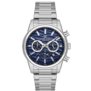 Daniel Klein Exclusive Multi-Function Blue Dial Stainless Steel Watch - Ρολόι Daniel Klein Exclusive με Μπλε Καντράν