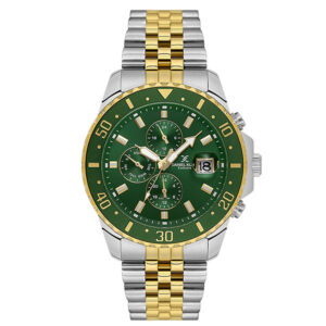 Daniel Klein Exclusive Multi-Function Two-Tone Green Dial Watch - Ρολόι Daniel Klein Exclusive με Πράσινο Καντράν