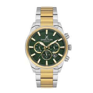 Daniel Klein Exclusive Multi-Function Two-Tone Green Dial Watch - Ρολόι Daniel Klein Exclusive με Πράσινο Καντράν